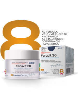 Feruvit 30® Crema facial antiedad - protectora solar y 8 Ingredientes activos para una piel más joven