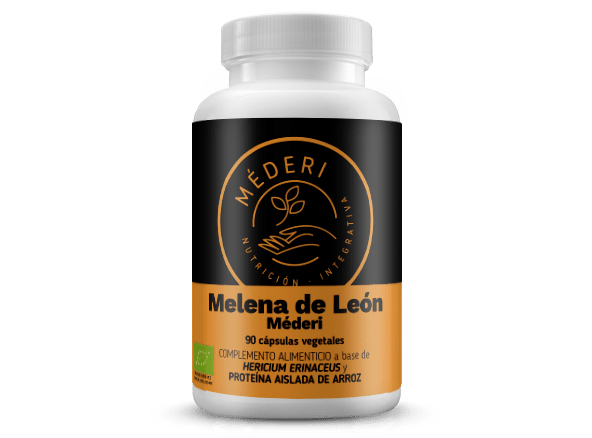 Melena de León Méderi, complemento alimenticio con extracto de Hericium erinaceus, 90 cápsulas vegetales.